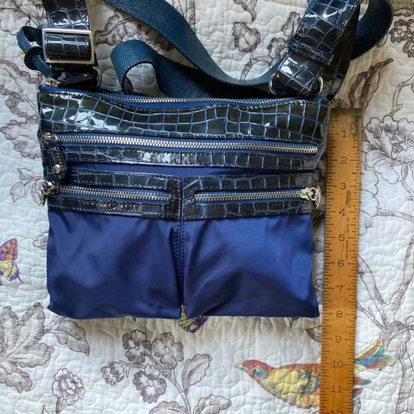 Brighton Navy blue Croc Pattern Bag - Picture 14 of 15